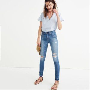Madewell Light Blue Distressed Skinny Jeans
